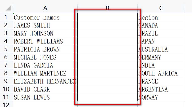 How to Do Title Case in Excel:step 1